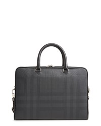 Burberry Ainsworth London Check Canvas Leather Briefcase