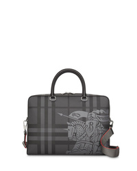 Burberry Ekd London Check And Leather Briefcase