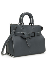 Marni Grey Leather Medium Briefcase