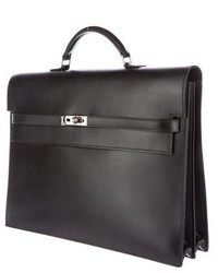Hermes Herms Tadelakt Kelly Depeche 38 Briefcase, $4,500, TheRealReal