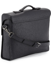 Salvatore Ferragamo Revival 20 Leather Briefcase Gray