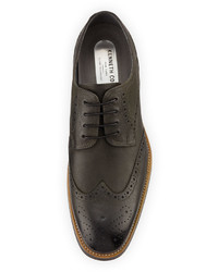 Kenneth Cole Central Park Leather Wing Tip Oxford Grey