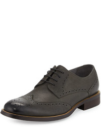 Kenneth Cole Central Park Leather Wing Tip Oxford Grey