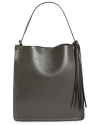 Sole Society Karlie Faux Leather Bucket Bag Grey