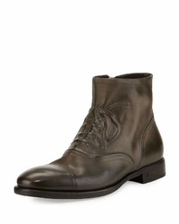 John Varvatos Fleetwood Ghosted Lace Up Ankle Boot Gray