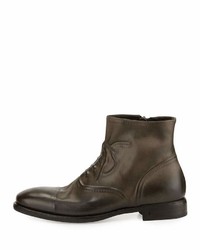 John Varvatos Fleetwood Ghosted Lace Up Ankle Boot Gray