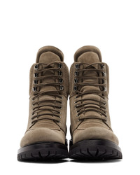 Rick Owens Grey Army Hiking Boots