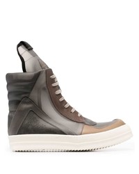 Rick Owens Panelled Lace Up Boots