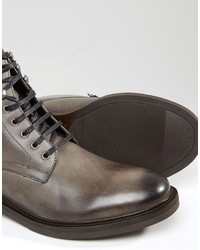 Base London Track Lace Up Leather Boots