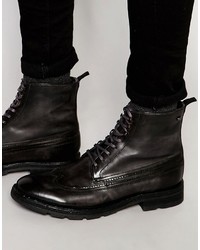 Base London Valiant Lace Up Leather Boots