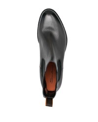 Santoni Ankle Length Leather Chelsea Boots