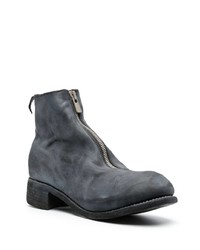 Guidi Zip Up Round Toe Leather Boots