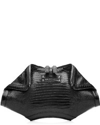 Alexander McQueen De Manta Embossed Leather Clutch