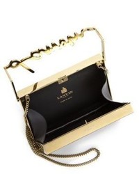 Lanvin Lacquered Resin Logo Clutch