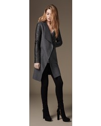 Soia & Kyo Tissia Double Face Wool Jacket In Charcoal
