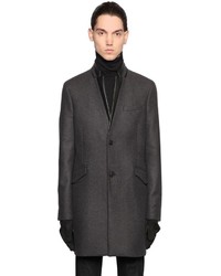 The Kooples Wool Cloth Coat W Nappa Leather Details