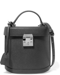 MARK CROSS Benchley Textured Leather Shoulder Bag Charcoal