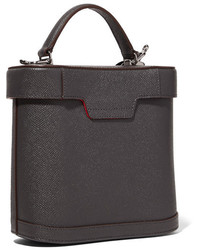 MARK CROSS Benchley Textured Leather Shoulder Bag Dark Gray