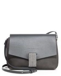 Brunello Cucinelli Small Leather Monili Flap Crossbody Bag