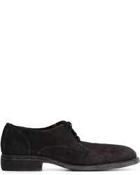 Charcoal Leather Derby Shoes