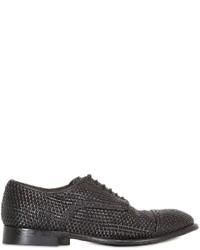 Silvano Sassetti Woven Leather Derby Shoes