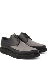 Lanvin Two Tone Leather And Nubuck Derby Shoes
