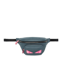 Charcoal Leather Fanny Pack