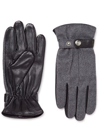 Charcoal Leather Gloves