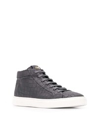 Hide&Jack Croc Effect High Top Sneakers