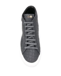 Hide&Jack Croc Effect High Top Sneakers