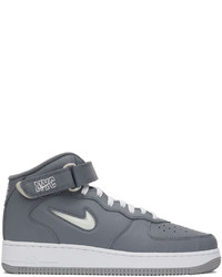 Nike Grey Air Force 1 Mid Qs Sneakers