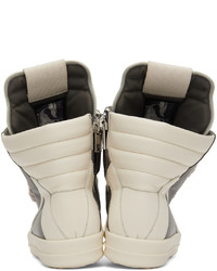 Rick Owens Grey Jumbo Geobasket Sneakers