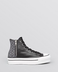 Converse Lace Up High Top Sneakers Leather Stud