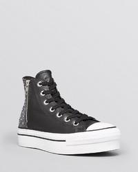 Converse Lace Up High Top Sneakers Leather Stud