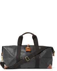 Charcoal Leather Holdall