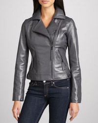 Charcoal Leather Jacket