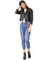 Madewell Cropped Leather Jacket