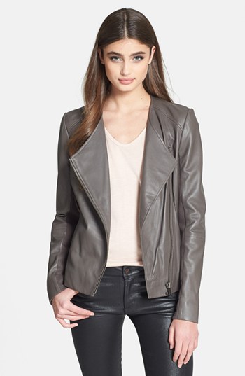 Trouve Collarless Leather Jacket, $298 | Nordstrom | Lookastic