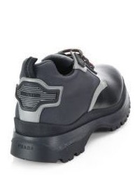 Prada Leather Nylon Hiking Boots