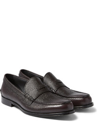 Hugo Boss Collec Pebble Grain Leather Penny Loafers