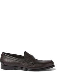 Hugo Boss Collec Pebble Grain Leather Penny Loafers