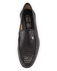 Stefano Ricci Crocodile Leather Loafer Black