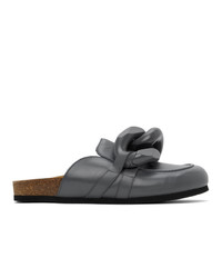 JW Anderson Grey Chain Loafer Mules