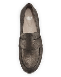 Eileen Fisher Leather Penny Loafer Trainer Mica