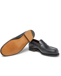 J.M. Weston Leather Penny Loafers