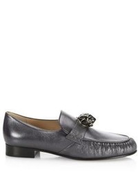 Valentino Panther Leather Loafers