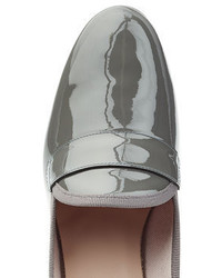Repetto Patent Leather Block Heel Loafers