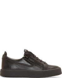 Giuseppe Zanotti Black Leather London Sneakers