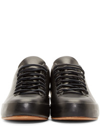 Feit Black Leather Low Top Sneakers