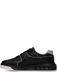 Valentino Garavani Black One Stud Low Top Sneakers